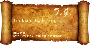 Tretter Györgyi névjegykártya