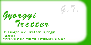 gyorgyi tretter business card